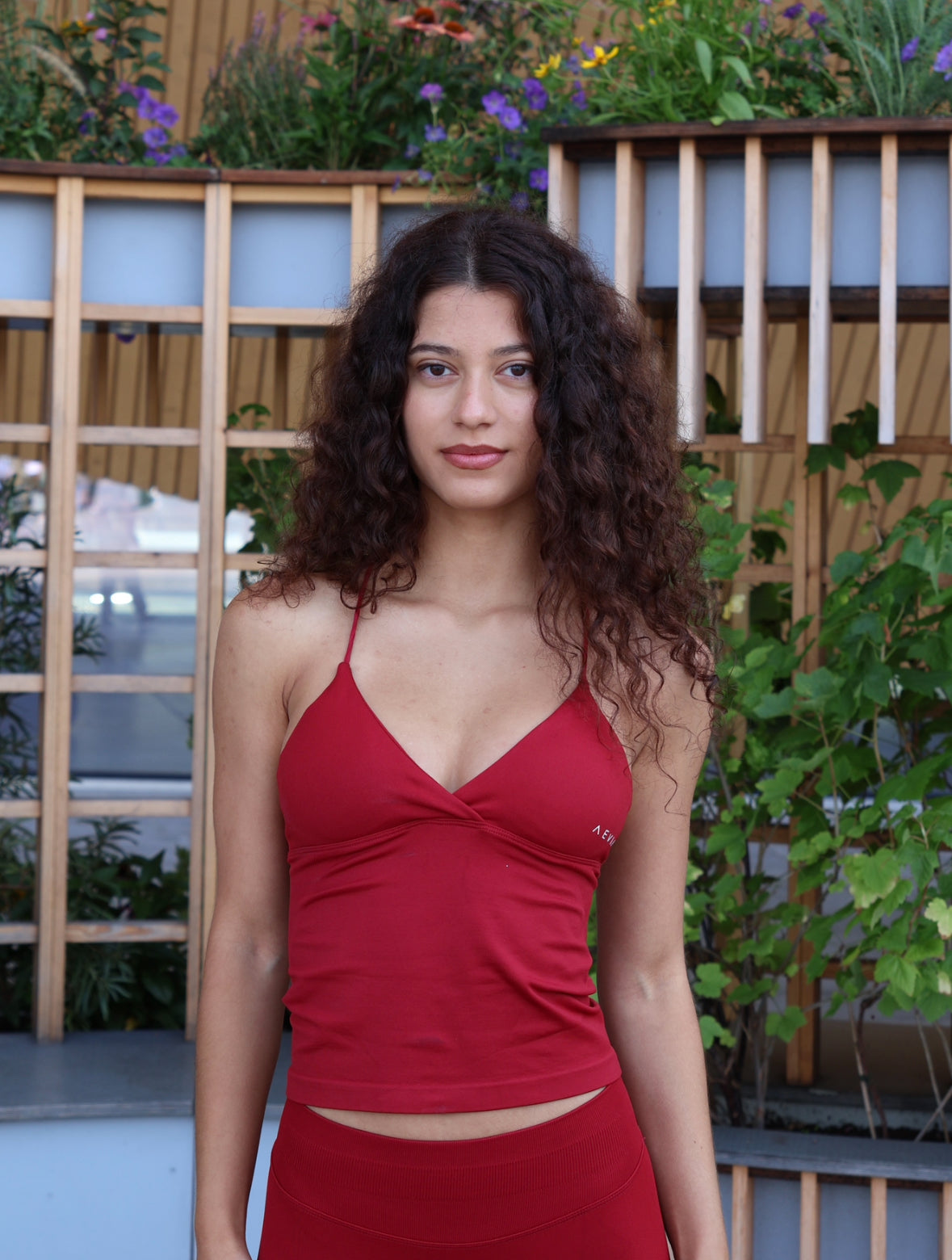 Sculpt Cami Top Wine Red